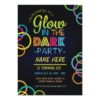 Glow In The Dark Birthday Invite Neon Kids Party