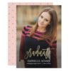 Gold Brush EDITABLE COLOR Graduation Announcement