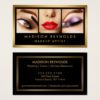 Gold Fashion Makeup Artist Photo Showcase Business Card