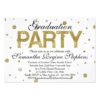 Gold Sparkle Confetti Graduation Party Card