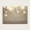 Gold Subtle Glitter Bokeh Business Card | Chubby