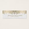 Gold & White Vintage Paisley Lace Wedding Planner Mini Business Card