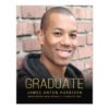 Graduation Party Photo Announcement Gold & Black