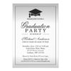 Graduation Party - Stylish Silver Metallic Look Card