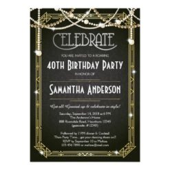 Great Gatsby Birthday invitation / Art Deco invite