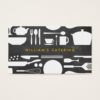 Groupon Kitchen Collage on Chalkboard Background Business Card