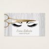 Hair Stylist Gold Scissor & Girl Hair Salon Business Card