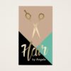 Hair Stylist | Gold Scissor Modern Hair Salon Business Card