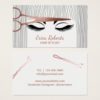 Hair Stylist Rose Gold Scissor & Girl Hair Salon Business Card