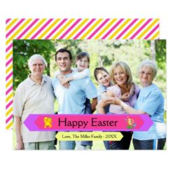 Happy Easter Family Photo - 3x5 Easter Card