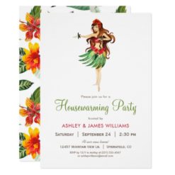 Hawaiian Luau Housewarming Party Invitation