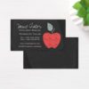 Home Tutor Teacher Apple Chalkboard Business Card