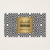 Interior Designer - Luxury Gold Black Geometric Business Card