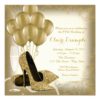 Ivory Cream and Gold Glitter Womans Birthday Party Card