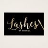 Lashes Makeup Artist Modern Black & Gold Business Card