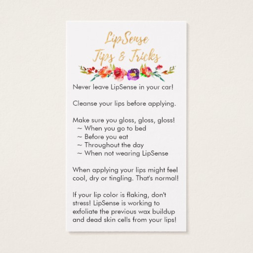 LipSense Application & Tips Card - Image 2