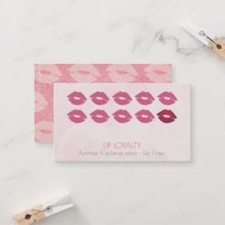 LipSense Loyalty Card Pink Watercolor Lips