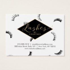 Lots of Lashes Salon White/Black Aftercare Card - Image 2