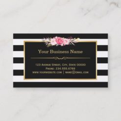 Loyalty Card Vintage Gold Floral Beauty Salon - Image 2