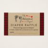 Lumberjack Buffalo Plaid Boys Diaper Raffle Ticket
