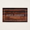 MODERN & MINIMAL DARK WOOD - CONSTRUCTION BUSINESS CARD