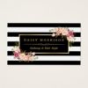 Makeup Artist Beauty Salon Gold Vintage Floral Business Card