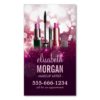 Makeup Artist Cosmetician - Pink Beauty Glitter Business Card Magnet