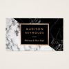 Makeup Artist Fashionable Mixed Black White Marble Business Card