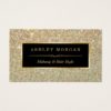 Makeup Artist Hair Stylist Funky Gold Glitter Business Card