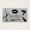 Makeup Artist & Hair Stylist Modern Silver Glitter Business Card