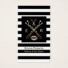 Makeup Artist Hair Stylist Modern Stripes Salon Business Card