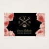 Makeup Artist & Hair Stylist Salon Vintage Floral Business Card