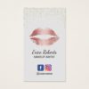 Makeup Artist Rose Gold Lips Salon Social Media Business Card