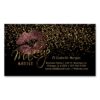 Makeup Artist with Gold Confetti & Dark Rose Lips Business Card Magnet