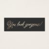 Makeup and Hair Stylist Gold Typographic Beauty Mini Business Card