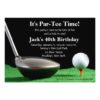 Man Golf Birthday Invitation