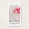 Minimalist Makeup Artist Red Lips Photo Business Card