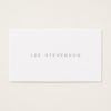 Minimalistic Modern Plain White Professional Business Card
