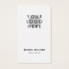 Minimalistic modern Your Logo Business Card