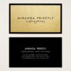 Modern Chic Black and Faux Gold Foil Luxe Creative Business Card