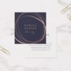 Modern Faux Rose Gold Abstract Square Business Card