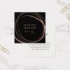 Modern Faux Rose Gold Abstract Square Business Card