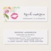 Modern Floral Lip Product Distributor Mini Business Card