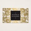 Modern Gold Flowers Business Card