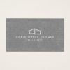 Modern Home Logo on Linen for Real Estate