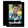 Modern Male Photo Frame Graduation Party Invite