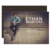 Modern Man Stylish Photo Graduation Party Card