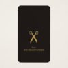 Modern Minimal Dark Faux Gold Hair Stylist Business Card