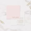 Modern Minimalist Light Pink Beauty Square Square Business Card