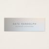 Modern Minimalistic Professional Luminous Silver Mini Business Card